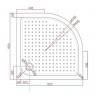 Акриловый поддон для душа Cezares Tray A 95х95 TRAY-A-R-95-550-15-W Белый