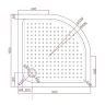 Акриловый поддон для душа Cezares Tray A 95х95 TRAY-A-R-95-550-15-W Белый