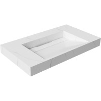 Раковина Boheme Armadi Art Flat 80 859-080-CLCT Белый мрамор искусственный камень (литьевой мрамор) подвесная