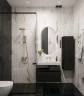 Раковина Boheme Armadi Art Flat 80 859-080-CLCT Белый мрамор искусственный камень (литьевой мрамор) подвесная