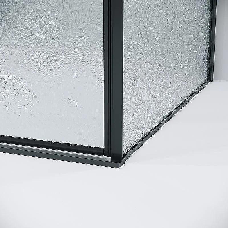 Душевой уголок Grossman Galaxy 120х90 120.K33.01.1290.21.02 профиль Черный матовый стекло шиншилла