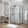 Душевой уголок Grossman Galaxy 120х90 120.K33.01.1290.21.02 профиль Черный матовый стекло шиншилла