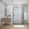 Душевой уголок Grossman Galaxy 120х90 120.K33.01.1290.21.02 профиль Черный матовый стекло шиншилла