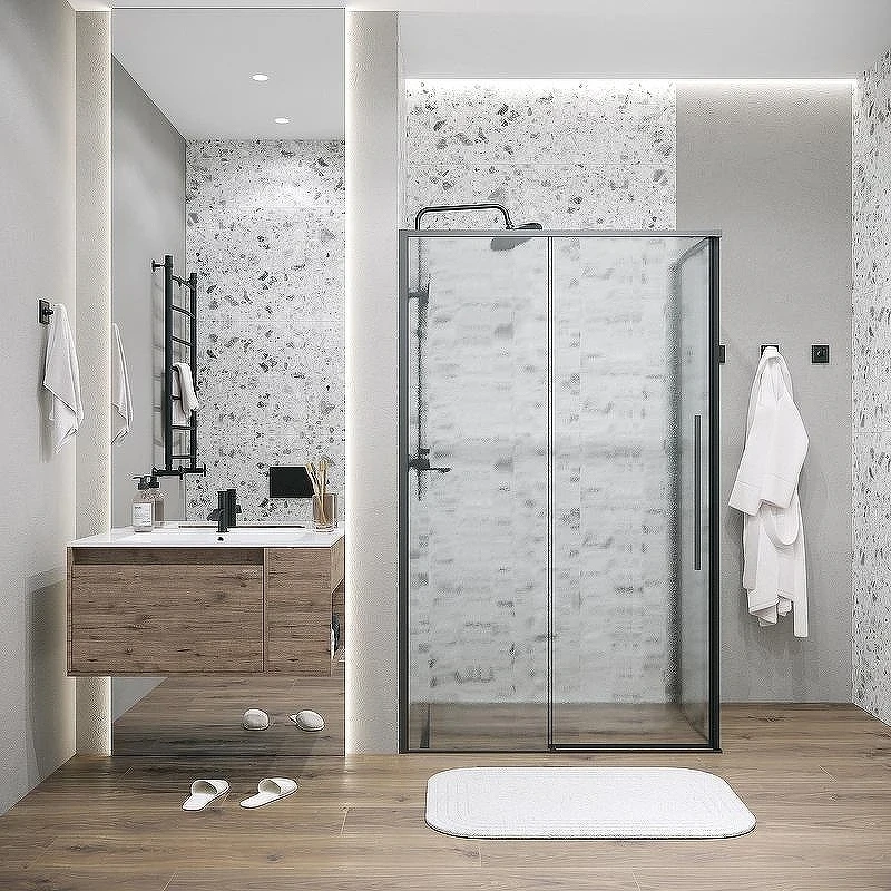 Душевой уголок Grossman Galaxy 120х90 120.K33.01.1290.21.02 профиль Черный матовый стекло шиншилла