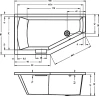Акриловая ванна Riho Geta 160x90 B029001005 (BA8600500000000) R без гидромассажа
