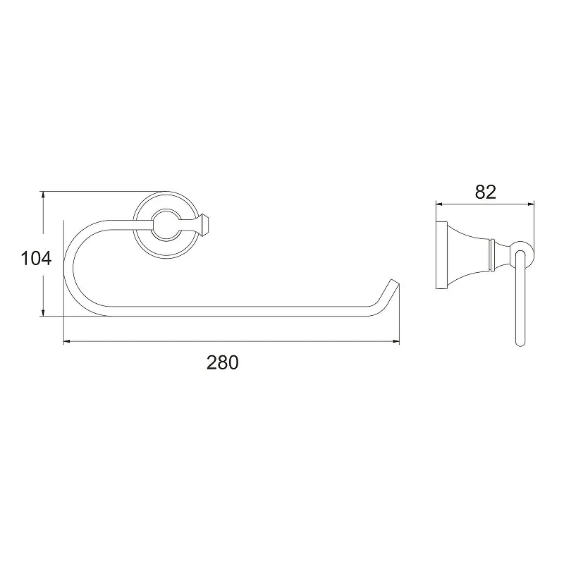 Полотенцедержатель Rose RG19T RG1906T цвет Пепельный