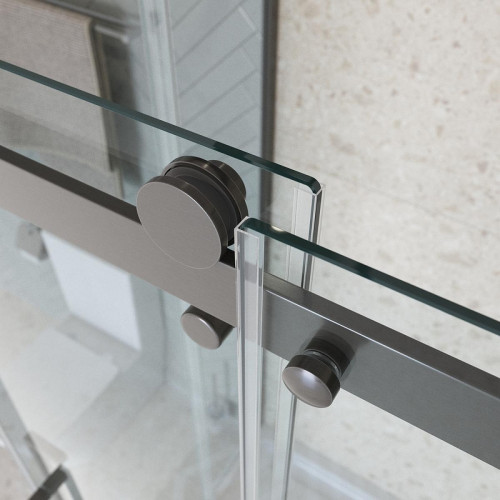 Душевой уголок BelBagno Marino 2 140x90 MARINO-2-AH-1-140/90-C-GM профиль Оружейная сталь стекло прозрачное