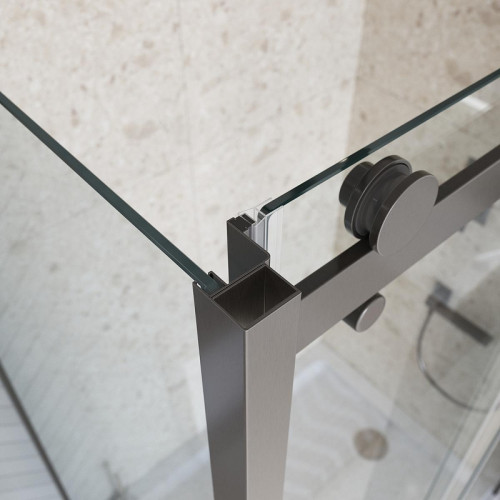 Душевой уголок BelBagno Marino 2 140x90 MARINO-2-AH-1-140/90-C-GM профиль Оружейная сталь стекло прозрачное