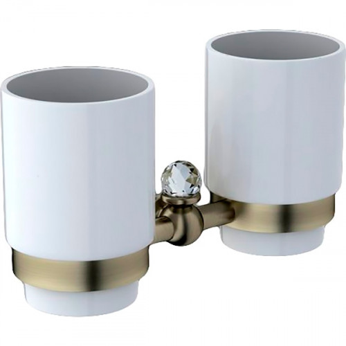 Стакан для зубных щеток Art&amp;Max Antic Crystal AM-E-2688SJ-Br двойной Бронза