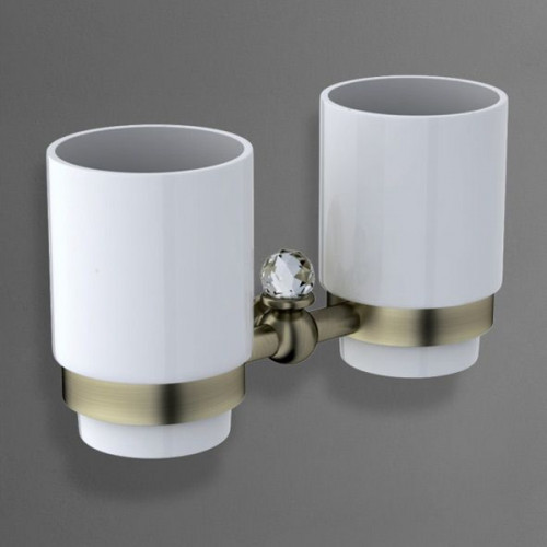 Стакан для зубных щеток Art&amp;Max Antic Crystal AM-E-2688SJ-Br двойной Бронза