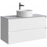 Тумба под раковину Aqwella Geometria 100 GE01102WM подвесная Белая матовая