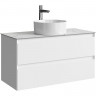 Тумба под раковину Aqwella Geometria 100 GE01102WM подвесная Белая матовая