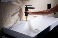 Смеситель для раковины Hansgrohe Tecturis E 73010670 Черный матовый латунь