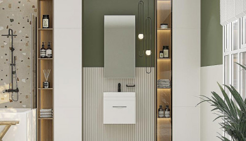 Тумба под раковину Velvex Jill 50 tpJIL.50.1Y-233 подвесная Белая матовая