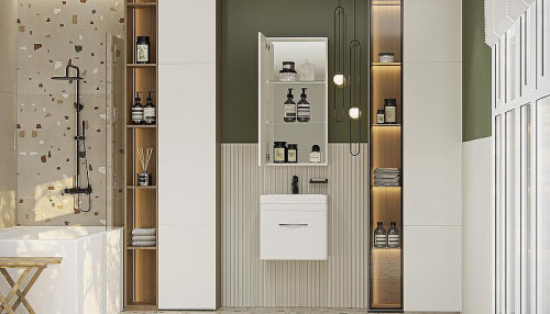 Тумба под раковину Velvex Jill 50 tpJIL.50.1Y-233 подвесная Белая матовая