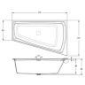 Акриловая ванна Riho Still Smart Led Fall 170х110 L B102011005 цвет Белый