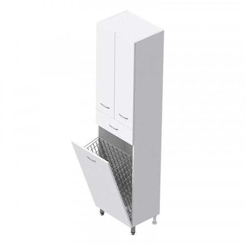 Шкаф пенал Onika Модерн 46 404602 с бельевой корзиной цвет Белый