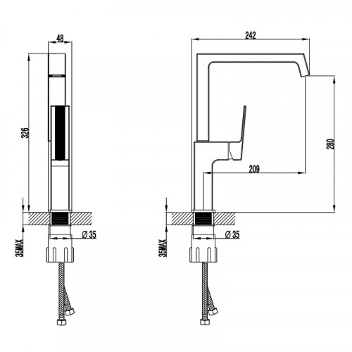Смеситель для кухни Azario Exquisite AZ-VSM568340C цвет Хром