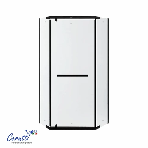 Душевой уголок Ceruttispa Чика (Chika) 100х100 ZP101BF 12017 профиль Черный матовый стекло матовое