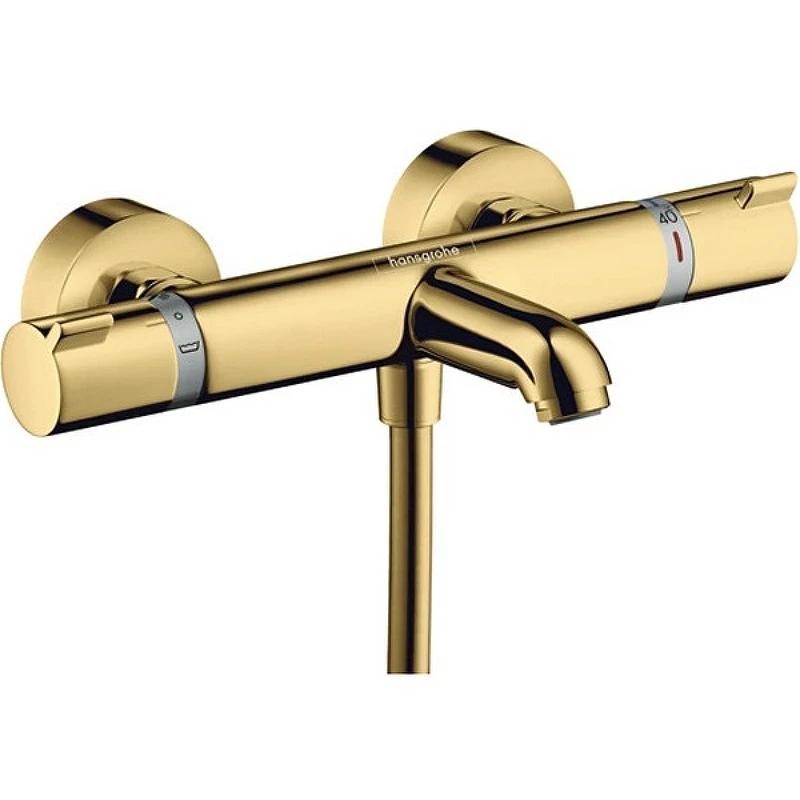 Смеситель для ванны Hansgrohe Ecostat Comfort 13114990 с термостатом Полированное золото латунь на стену