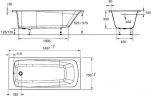 Акриловая ванна Jacob Delafon Odeon Up 150x70 E6D026-00 цвет Белый