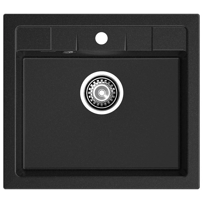 Кухонная мойка GranFest Quadro Q-561 черный цвет Черный