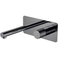 Смеситель для раковины Boheme Stick 125-SGM.4 Оружейная сталь глянцевая латунь встраиваемый