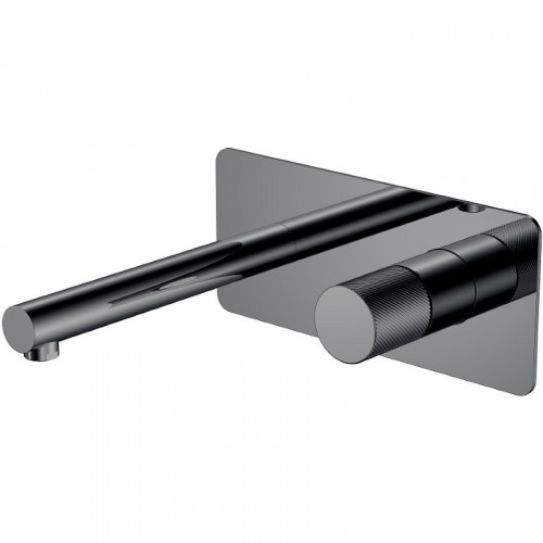 Смеситель для раковины Boheme Stick 125-SGM.4 Оружейная сталь глянцевая латунь встраиваемый