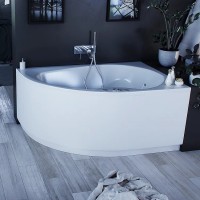 Акриловая ванна Aquatek Вирго 150х100 R VIR150-0000025 без гидромассажа с фронтальной панелью с каркасом (разборный) со слив-переливом