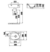 Раковина Creavit Cocuk 38 CK035-00CB00E-0000 Белая фарфор подвесная