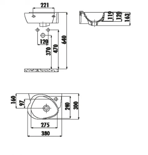 Раковина Creavit Cocuk 38 CK035-00CB00E-0000 Белая фарфор подвесная