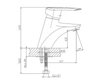 Смеситель для раковины Haiba HB1007 Хром