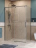Душевой уголок BelBagno Soft Close-1 140x80 SOFT_CLOSE-1-AH-1-140/80-C-GM профиль Оружейная сталь стекло прозрачное