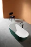 Ванна из искусственного камня Abber Frankfurt 170x75 AM9941MBG Темно-зеленая матовая без гидромассажа