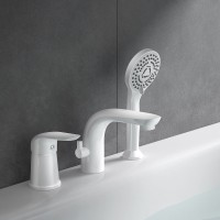 Смеситель на борт ванны Orange Otto M22-333w Белый латунь