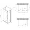 Душевой уголок Abber Schwarzer Diamant 100x50 AG30100H-S50-S50 профиль Хром стекло прозрачное