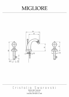 Смеситель для биде Migliore Cristalia 18584 цвет Хром