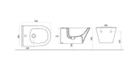 Биде Logan L3WB AVVA 288925 подвесное Белое