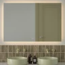 Зеркало Defesto Glow 120х80 DF 2520SH с подсветкой 38W-3000К/с фацетом/Сенсорный выключатель/Теплый белый свет