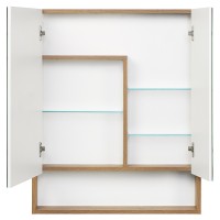 Зеркальный шкаф Aquaton Сканди 70 1A252202SDZ90 Белый Дуб рустикальный МДФ / ЛДСП, стекло