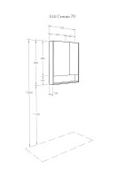 Зеркальный шкаф Aquaton Сканди 70 1A252202SDZ90 Белый Дуб рустикальный МДФ / ЛДСП, стекло
