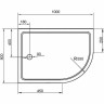 Акриловый поддон для душа Cezares Tray A 100x80 L TRAY-A-RH-100/80-550-15-W-L Белый
