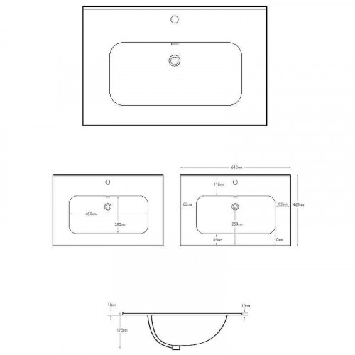 Раковина Aquanet Flat 60 329253 Черная матовая