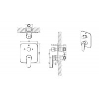 Смеситель для душа Bravat Source PB8173218BW-3-ENG