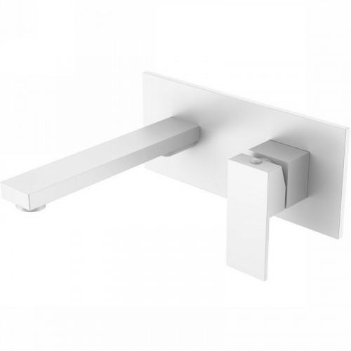 Смеситель для раковины Boheme Qubic 475-MW Белый матовый латунь