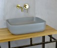 Раковина-чаша Bronze de Luxe Scandi 50 6127-GM Серая матовая фаянс накладная