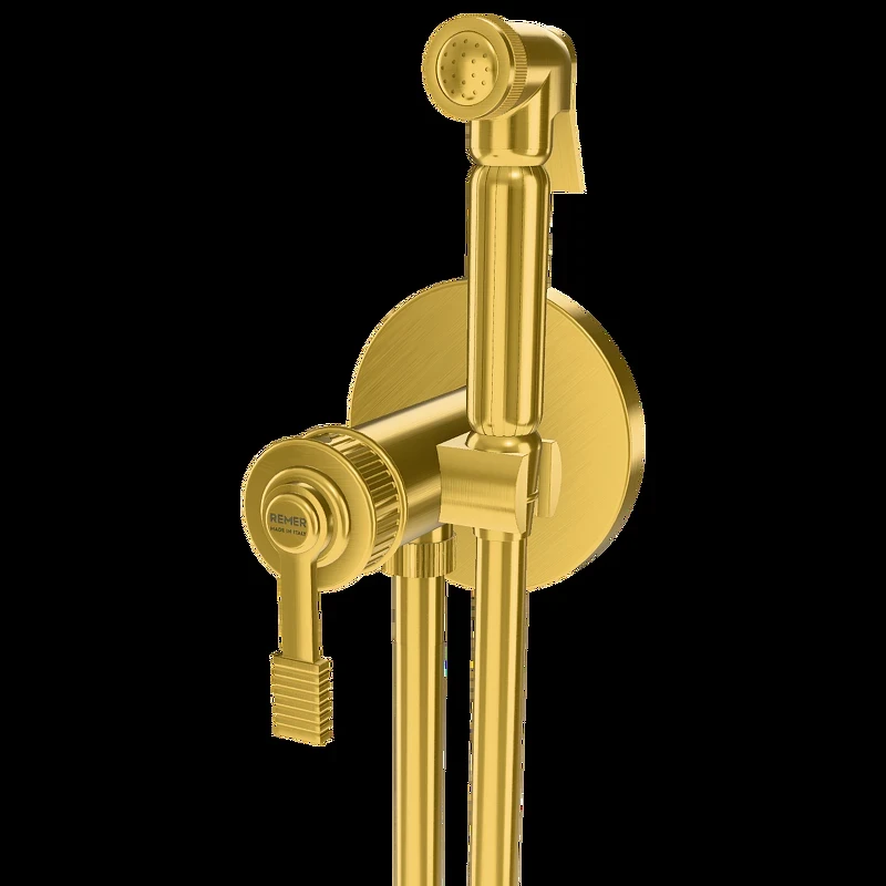 Гигиенический душ со смесителем Remer Atelier AL65ZBG цвет Золото брашированное