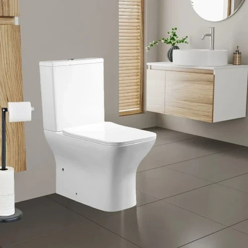 Унитаз компакт Ceruttispa Elleros CT10093 с бачком и сиденьем Микролифт фарфор напольный
