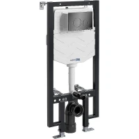 Инсталляция WasserKRAFT Vils 56TLT.010.ME.PB02 для унитаза с клавишей смыва Черный глянец