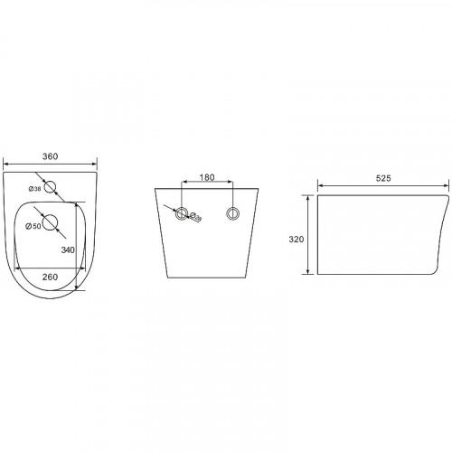 Биде Aquatek Ника AQ1009-00 подвесное Белое